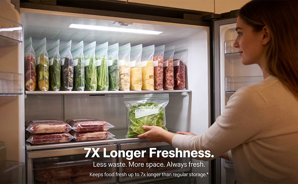 7X Longer Freshness.Less waste. More space. Always fresh.
