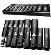 OTLOOMTBT 14-Piece 1/2-Inch Super-Rugged and Durable Impact Socket Set, Well-Made Industrial Grad...