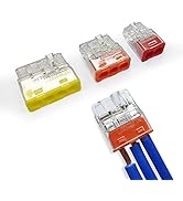 Dicio 75pcs Wire connectors Nuts Push-in terminals UL Listed Quick Connect connectors kit Low Vol...