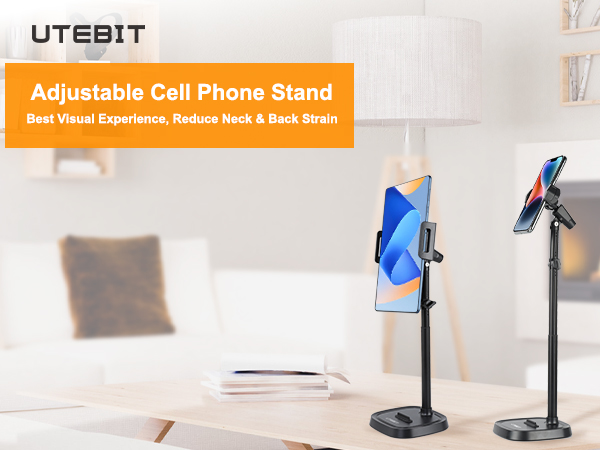 UTEBIT Adjustable Phone Stand for Desk