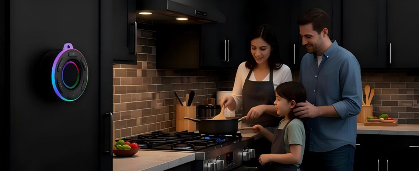 Bluetooth Portable Shower Speaker with Led Light