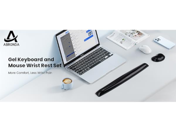 Gel Keyboard and Mouse Wrist Rest Set More Comfort, Less Wrist Pain