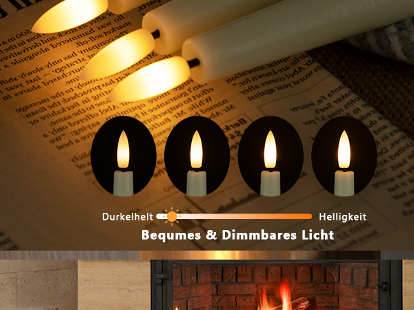 Ivory flameless taper candles