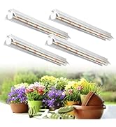 Grow Light T5 1.4 ft ( 4pcs x 10 Watts) ,5000K White Full Spectrum LED Lamp Plant Light Strips fo...