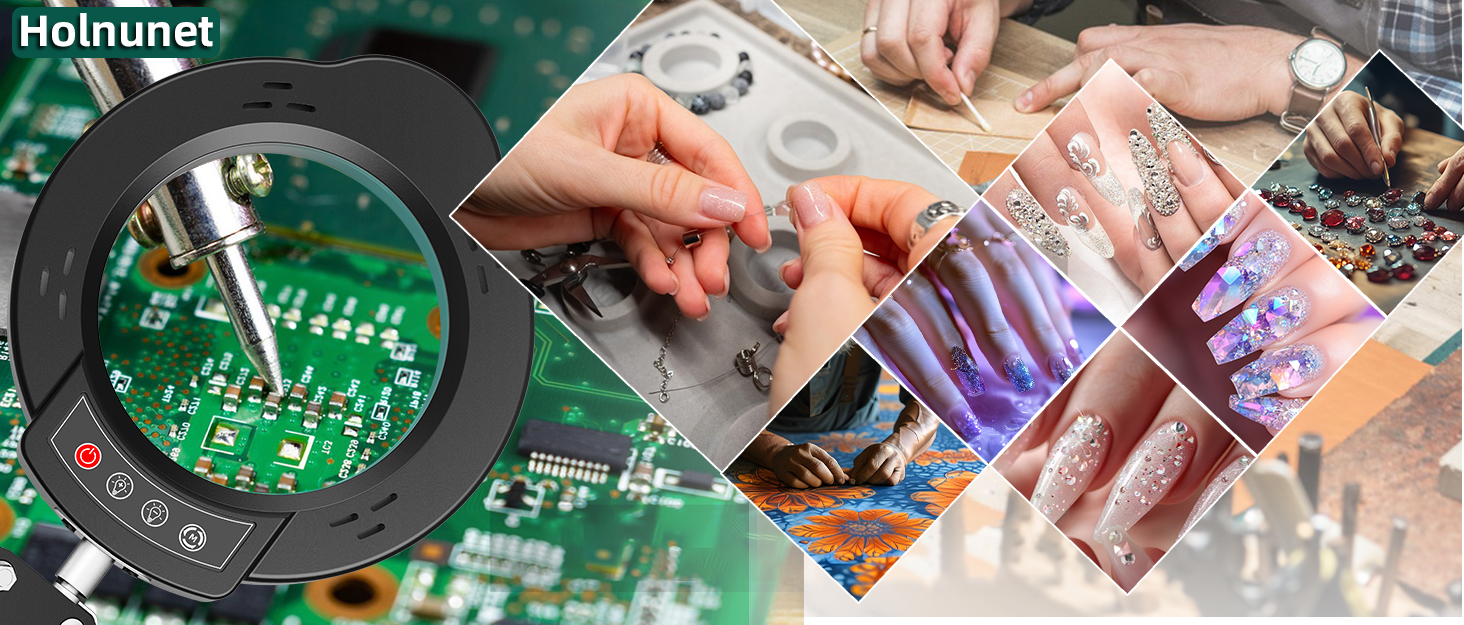 10X Magnifying Glass with Light and Clamp