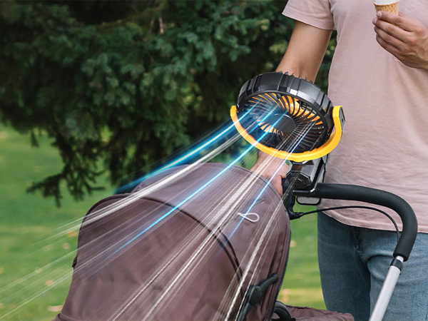 portable car fan can be also used for desk bed stroller baby crib golf cart camping tent