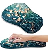 YIWEI Ergonomic Mouse Pad with Wrist Rest - Comfortable Office Mousepad with Memory Foam Wrist Su...