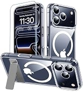 xiwxi for iPhone 17 Pro Max Case with Kickstand,[Compatible with Magsafe][1*Screen Protector],Mil...