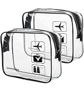 Lermende 2pcs TSA Approved Toiletry Bag Clear Toiletry Bag for Traveling,Airport Airline Travel T...