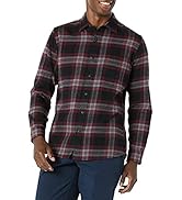 Essentials Men's Flannel Shirts Long Sleeve, Slim-Fit Button Down Plaid