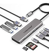 Lemorele USB-C Docking Station - 10-in-1 with USB 3.0, 100W PD, Dual Display via HDMI, USB-C Data...