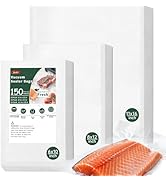 Aotto Vacuum Sealer Bags for Food - 150 Count Gallon 11" x 16" and Quart 8" x 12" and Pint 6" x 1...