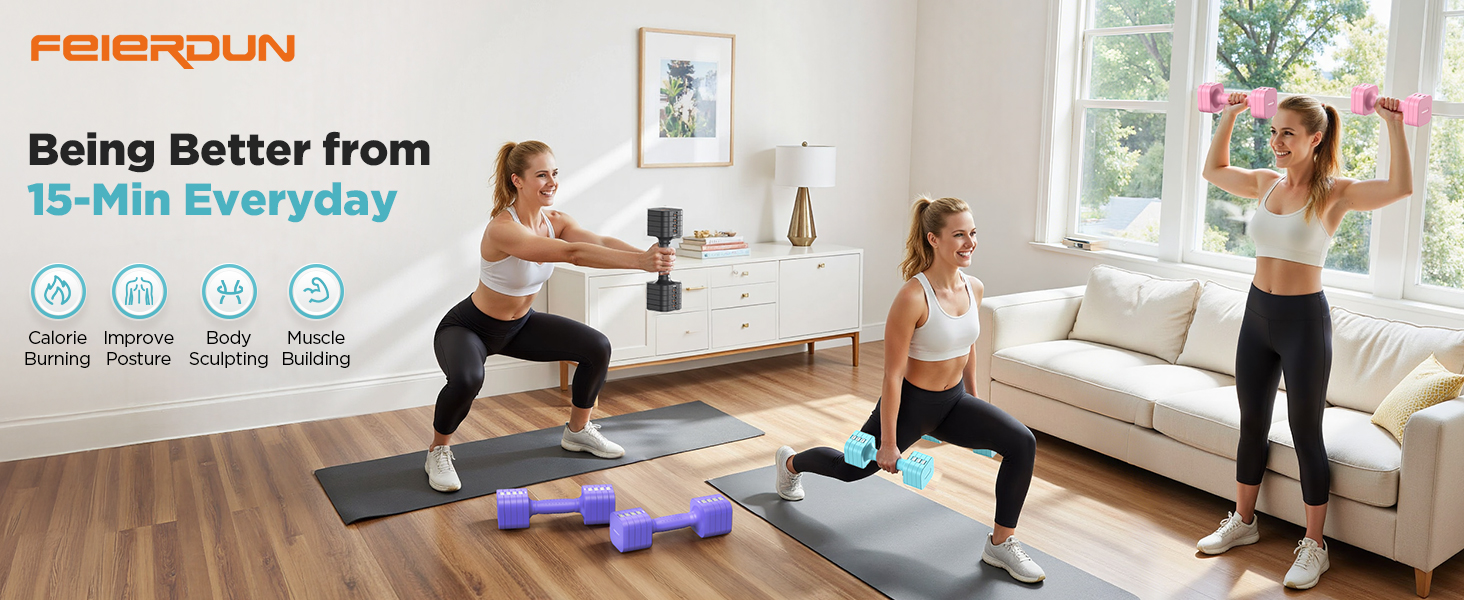 adjustable dumbell set