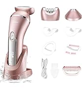 Hatteker Electric Shaver for Women Lady Epilator Electric Razors Kit Hair Remover for Face Chin A...