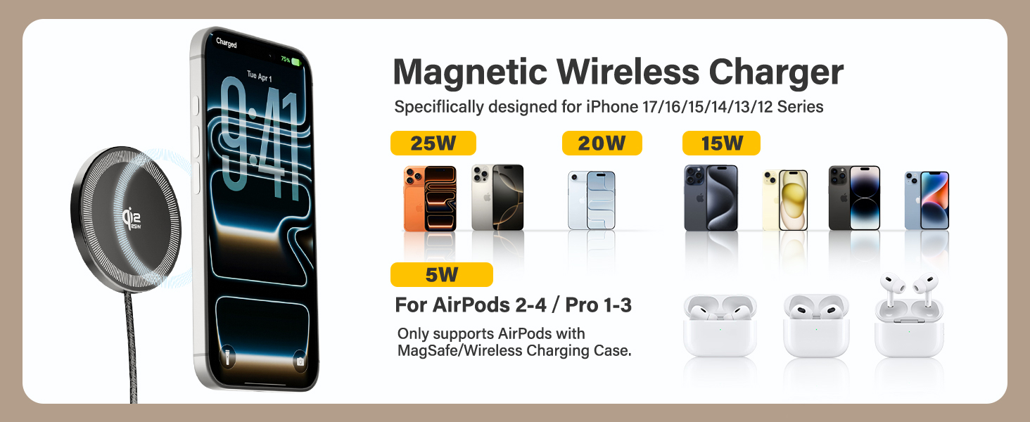 Universal compatibility magnetic wireless charger