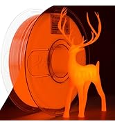 AMOLEN 3D PLA Printer Filament, 1.75mm Glow in The Dark Orange PLA Filament for 3D Printing, Best...