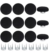 BENECREAT 12 Pcs Baseball Cap Button, 0.75 Inch Black Felt Hat Snap Button Replacement for Hat Re...