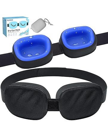 CLOZIA Eye Mask for Dry Eyes - 100% Blackout Dry Eye Mask &amp;amp; Moisture Goggles