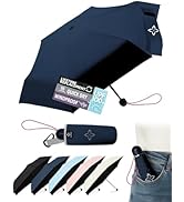 LILAC Mini Travel Umbrella for Rain - 43" Large Coverage Small Umbrella, Reinforced Strong Frame,...