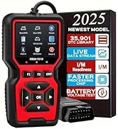 Professional OBD2 Diagnostic Scanner Tool - Engine Check Light Code Reader, Battery Voltage Teste...
