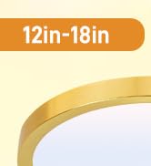 hykolity 12 Inch Selectable CCT LED Round Flat Panel Light, 24W 3000K/4000K/5000K, Edge-Lit Flush...