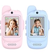 Video Walkie Talkies for Kids, Toys Walkie Talkies Rechargeable 2 Pack with 0.3MP Camera, 1000mAh...