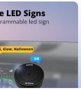 ATOTOZONE CI-VIALD19 Scrolling Advertising LED Signs, AI Voice Control, Programmable led sign,Blu...