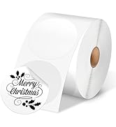 Phomemo 2” White Circle Thermal Label, Self-Adhesive Round Sticker Label, Circular Direct Thermal...