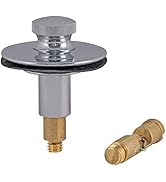 Eastman 35255 Push/Pull Bathtub Drain Stopper, 3/8 inch Stem, Chrome