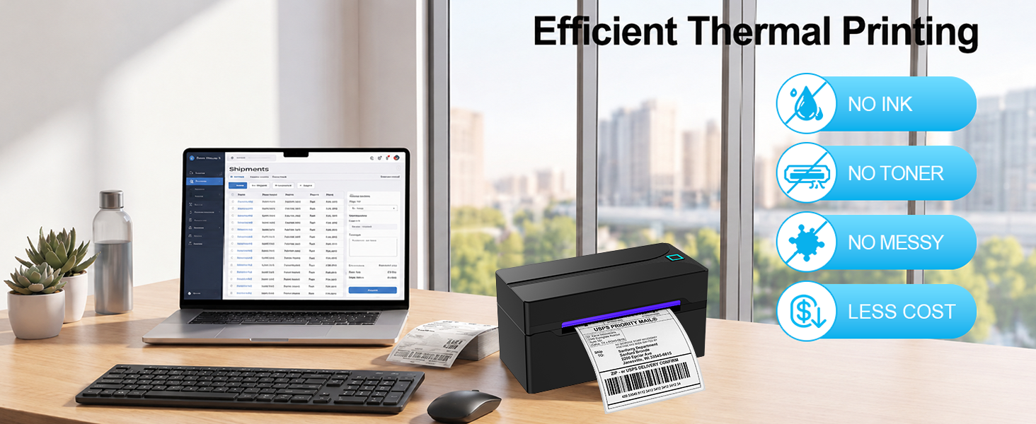N40 Label printer require no ink no toner and no messy