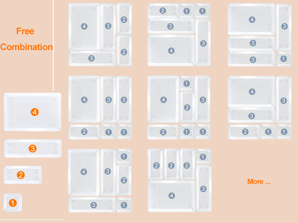 clear plastic drawer organizer sets