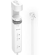 Desk Clamp Power Strip with USB-C Port, 1020J Surge Protector with 20W PD Fast Charging,3 Wide-Sp...
