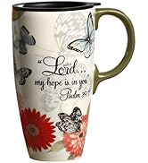 Topadorn 17 OZ. Ceramic Coffee Mug Travel Cup with Handle Sealed Lid and Color Box