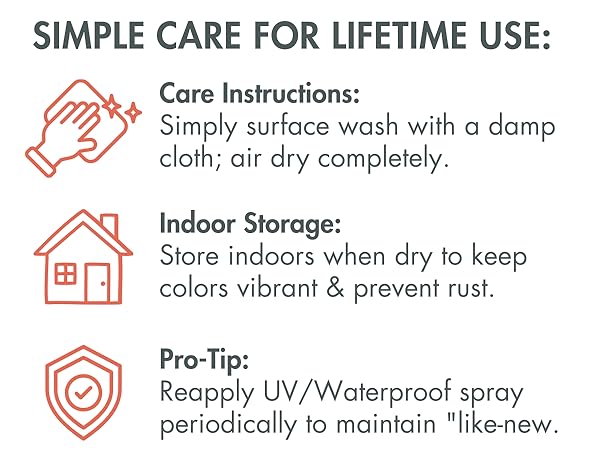 how to clean and maintain outdoor folding chairs to keep colors vibrant and prevent rust