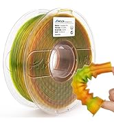 AMOLEN TPU 3D Printer Filament, Transparent Multicolor Rainbow TPU 1.75mm, Color Change Flexible ...