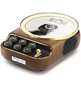 Retro Portable CD Players with Bluetooth Speakers, FM Radio, Night Light, LCD Display, 4000 mAh B...