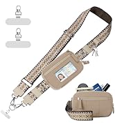 Tiostep Clip and Go Strap for Phone with Wallet Crossbody Phone Lanyard with Anti-Theft Zipper Po...
