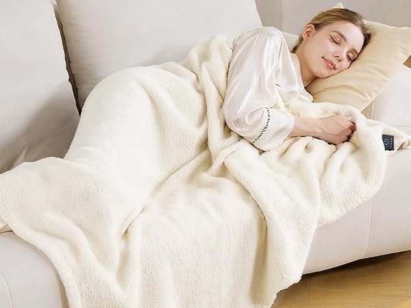 Electric Blanket with Built-in Button Controller 50&amp;#34;x60&amp;#34;