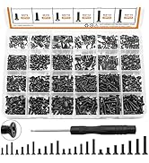 mankk 840PCS Laptop Screws 24 Sizes M1.4/1.7/2/2.5/3 Replacement Computer Tiny Screws Motherboard...