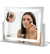 orelease Vanity Mirror with Lights, 16" x 12" Lighted Makeup Mirror with Smart Touch Control, LED...