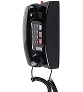 MCHEETA Wall Phone for Home, Corded Wall Home Phone with Adjustable Call Volume &amp; 3 One-Touch Dia...