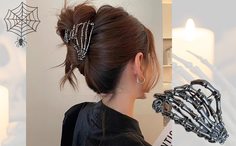 Spider Web Metal Hair Claw Clips Alloy Halloween Hair Claw Clips