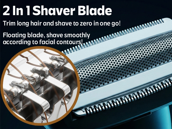 with a foil shaver blade, this beard and hair clipper can shave to zero with the floating shaver