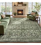 Vibrug 8x10 Area Rugs for Living Room, Vintage Washable Rugs, Soft Boho Non-Slip Low Pile Carpets...