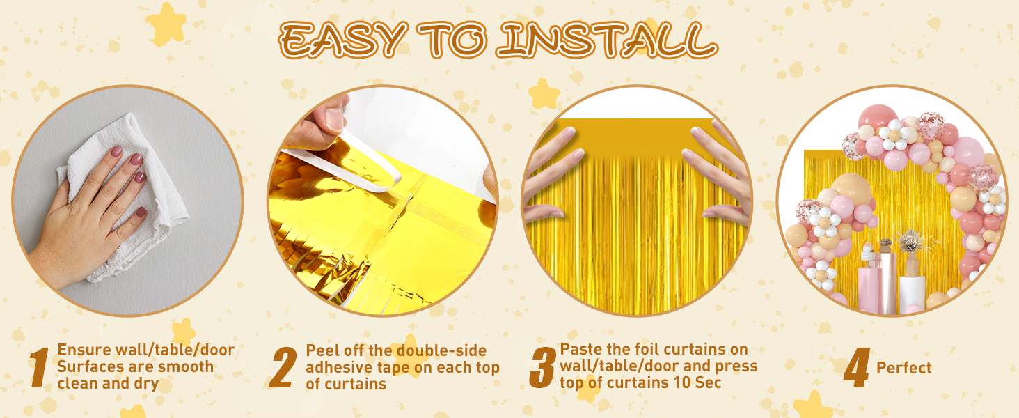Tinsel Backdrop Foil Fringe Curtains