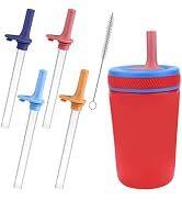 XANGNIER Replacement Straws and Bite Valve Compatible with Zak Designs Kelso 15 oz Tumbler Water ...