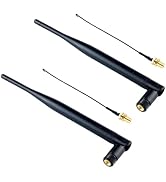 DIYmall 2pcs 915MHz LoRa Antenna 5DBi SMA Male with U.FL/I-PEX to SMA Connector Cable Omni-Direct...