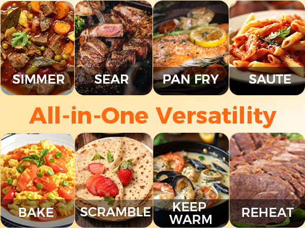 electric frying pan with lid