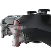 eXtremeRate Clicky Hair Trigger Kit for PS4 CUH ZCT2 Controller Shoulder Buttons, Custom Flashsho...