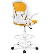 Primy Drafting Chair Tall Office Chair with Flip-up Armrests Executive Ergonomic Computer Standin...